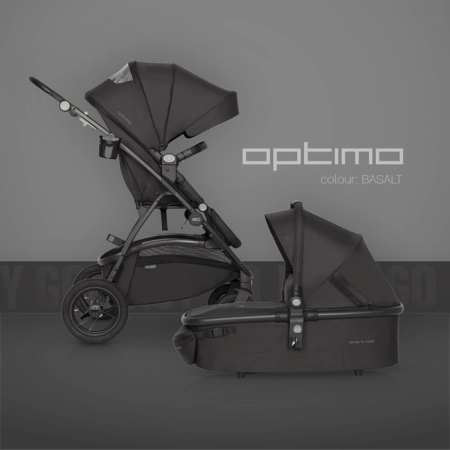 EasyGo Optimo Basalt bardzo kompaktowy wózek 2w1
